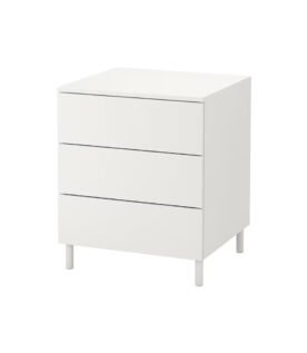 Chest Of 3 Drawers, White/fonnes White