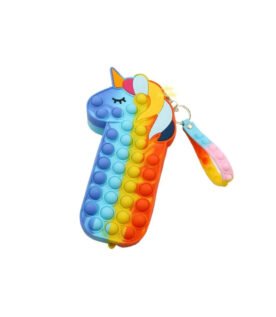 Unicorn Pop it Multicolor Silicone Pencil Box