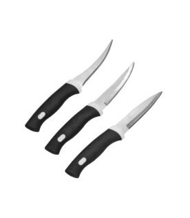 Black Stainless Steel Kitchen Knife (Set of 3)